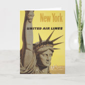 Reisposter voor New York, United Air Lines Kaart (Voorkant)