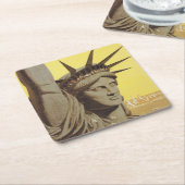 Reisposter voor New York, United Air Lines Kartonnen Onderzetters (Schuin)