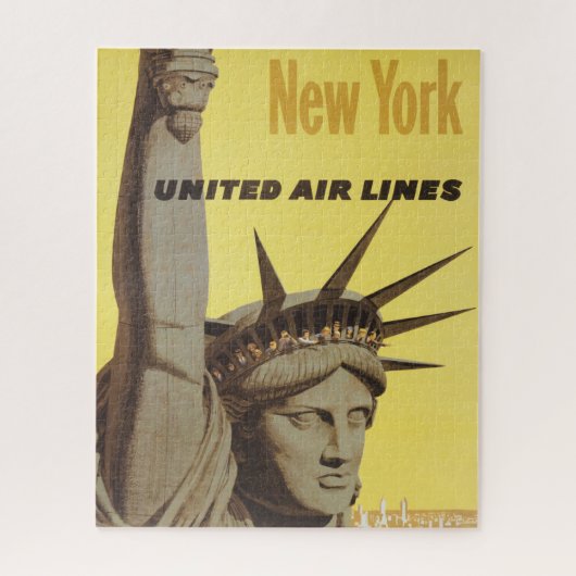 Reisposter voor New York, United Air Lines Legpuzzel (Verticaal)