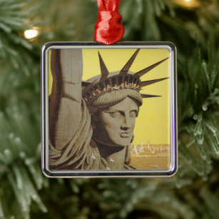 Reisposter voor New York, United Air Lines Metalen Ornament
