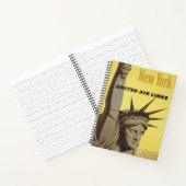 Reisposter voor New York, United Air Lines Notitieboek (Binnen)