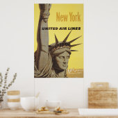 Reisposter voor New York, United Air Lines Poster (Keuken)