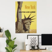 Reisposter voor New York, United Air Lines Poster (Thuiskantoor)