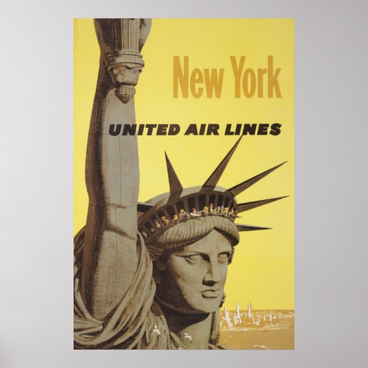 Reisposter voor New York, United Air Lines Poster (Voorkant)