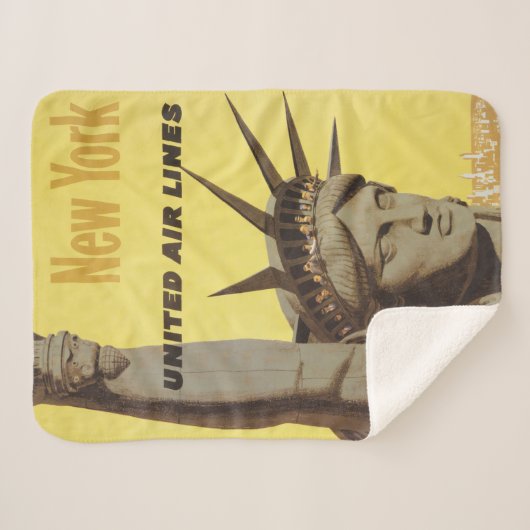 Reisposter voor New York, United Air Lines Sherpa Deken (Voorkant (horizontaal))