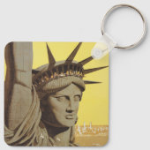 Reisposter voor New York, United Air Lines Sleutelhanger (Achterkant)