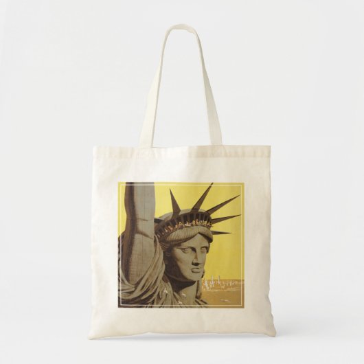 Reisposter voor New York, United Air Lines Tote Bag (Voorkant)