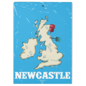  reisposter voor Newcastle Klembord (Achterkant)