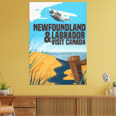 Reisposter voor Newfoundland en Labrador Canvas Afdruk (Insitu (Woonkamer))