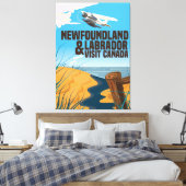 Reisposter voor Newfoundland en Labrador Canvas Afdruk (Insitu (Slaapkamer))