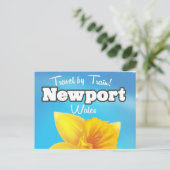  reisposter voor Newport Wales Daffodil Briefkaart (Staand voorkant)