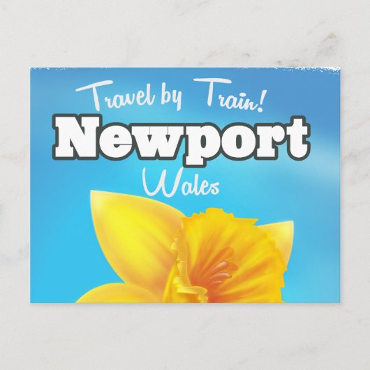  reisposter voor Newport Wales Daffodil Briefkaart (Voorkant)