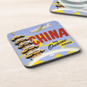 Reisposter voor Northwest Orient Airlines Bier Onderzetter (Linkerzijde)