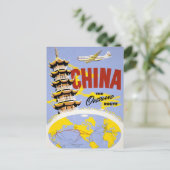 Reisposter voor Northwest Orient Airlines Briefkaart (Staand voorkant)