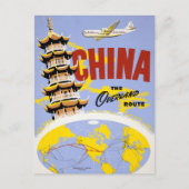 Reisposter voor Northwest Orient Airlines Briefkaart (Voorkant)