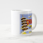 Reisposter voor Northwest Orient Airlines Grote Koffiekop (Voorkant rechts)