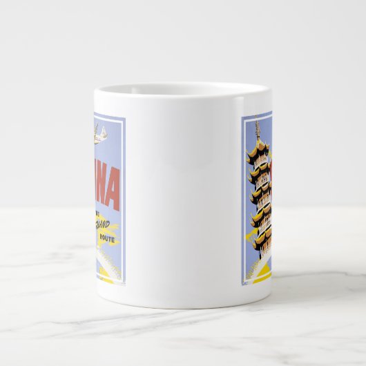 Reisposter voor Northwest Orient Airlines Grote Koffiekop (Voorkant)