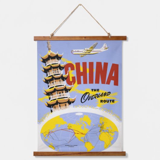 Reisposter voor Northwest Orient Airlines Hangend Wandkleed (Voorkant)