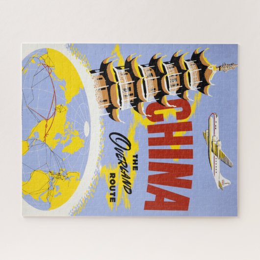 Reisposter voor Northwest Orient Airlines Legpuzzel (Horizontaal)