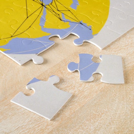 Reisposter voor Northwest Orient Airlines Legpuzzel (Zijkant)