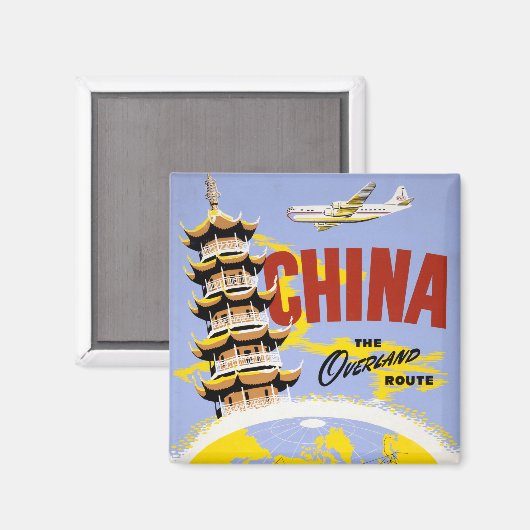 Reisposter voor Northwest Orient Airlines Magneet (Voorkant / Achterkant)