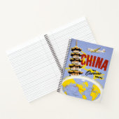 Reisposter voor Northwest Orient Airlines Notitieboek (Binnen)