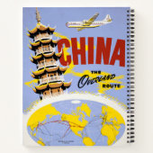 Reisposter voor Northwest Orient Airlines Notitieboek (Achterkant)