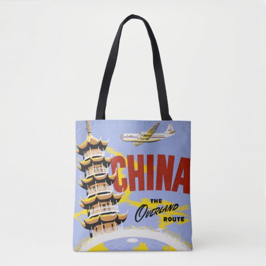 Reisposter voor Northwest Orient Airlines Tote Bag (Voorkant)