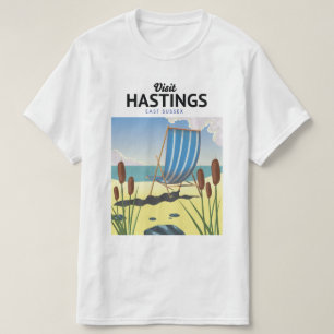Reisposter voor Oost-Sussex-strandreis T-shirt
