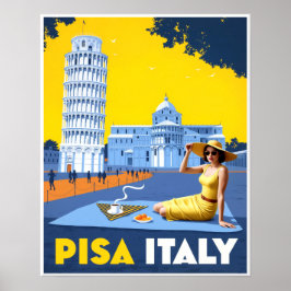 Reisposter voor Pisa, Italië Poster