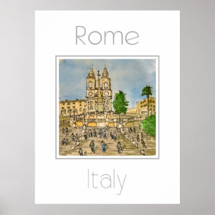 Reisposter voor Rome Italië Poster