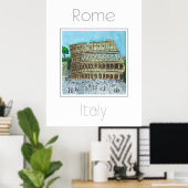 Reisposter voor Rome Italië Poster (Thuiskantoor)