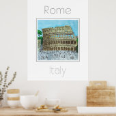 Reisposter voor Rome Italië Poster (Keuken)