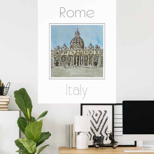 Reisposter voor Rome Italië Poster (Thuiskantoor)