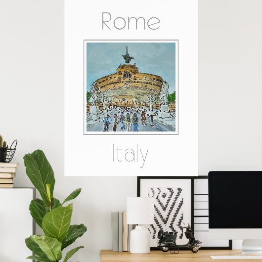 Reisposter voor Rome Italië Poster (Thuiskantoor)