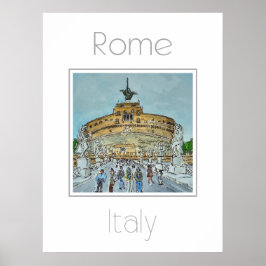Reisposter voor Rome Italië Poster