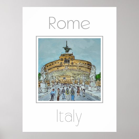 Reisposter voor Rome Italië Poster (Voorkant)