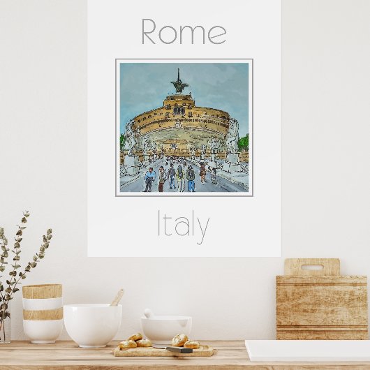 Reisposter voor Rome Italië Poster (Keuken)