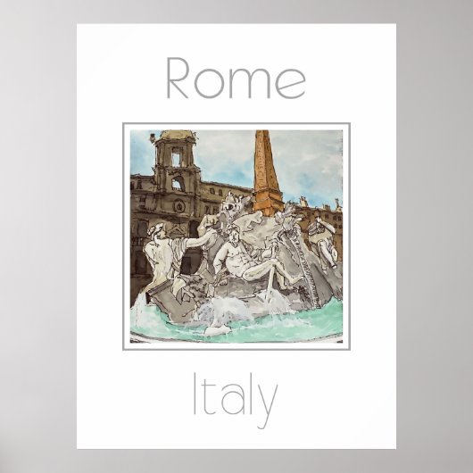 Reisposter voor Rome Italië Poster (Voorkant)