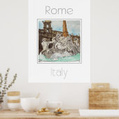 Reisposter voor Rome Italië Poster (Keuken)
