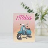 Reisposter voor scooter briefkaart (Staand voorkant)