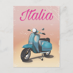Reisposter voor scooter briefkaart