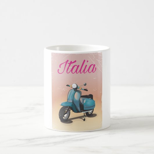 Reisposter voor scooter koffiemok (Center)