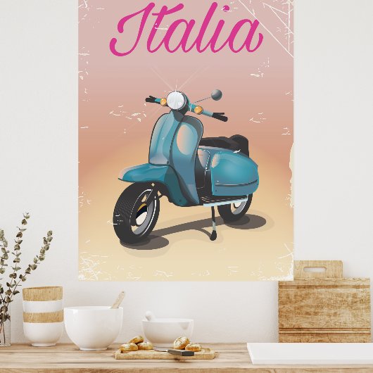 Reisposter voor scooter poster (Keuken)