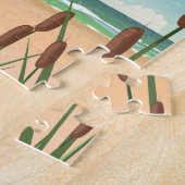 Reisposter voor Seaton Beach Dorset Legpuzzel (Zijkant)