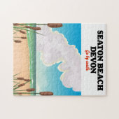 Reisposter voor Seaton Beach Dorset Legpuzzel (Horizontaal)
