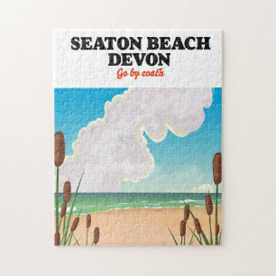 Reisposter voor Seaton Beach Dorset Legpuzzel