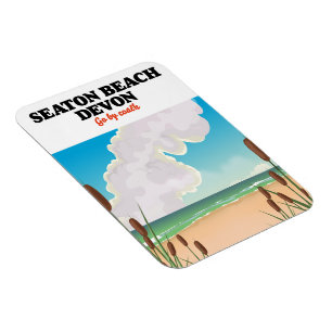 Reisposter voor Seaton Beach Dorset Magneet