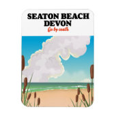 Reisposter voor Seaton Beach Dorset Magneet (Verticaal)