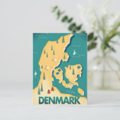 Reisposter voor  stijlkaart Denemarken Briefkaart (Staand voorkant)